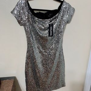 Silver Sequined Dress